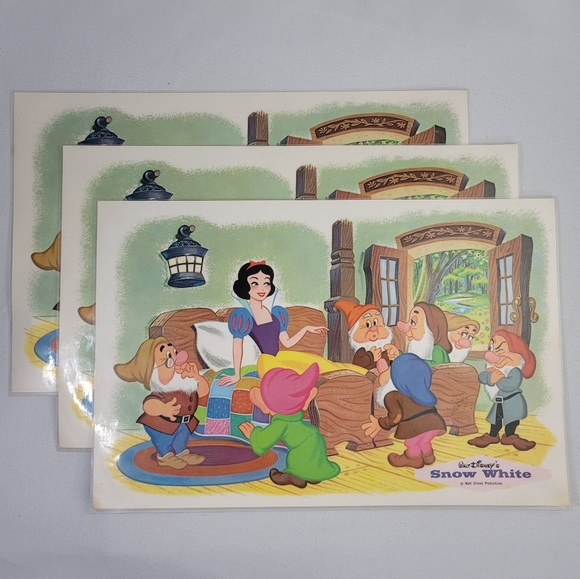 (3) Vtg Walt Disney Snow White Placemat - Picture 11 of 11